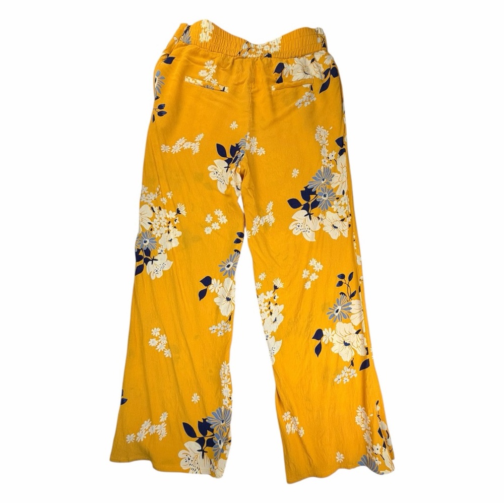 Sea New York Women's Pia High-Rise Wide Leg Yellow Floral Pants In Size 8 - Picture 8 of 9
